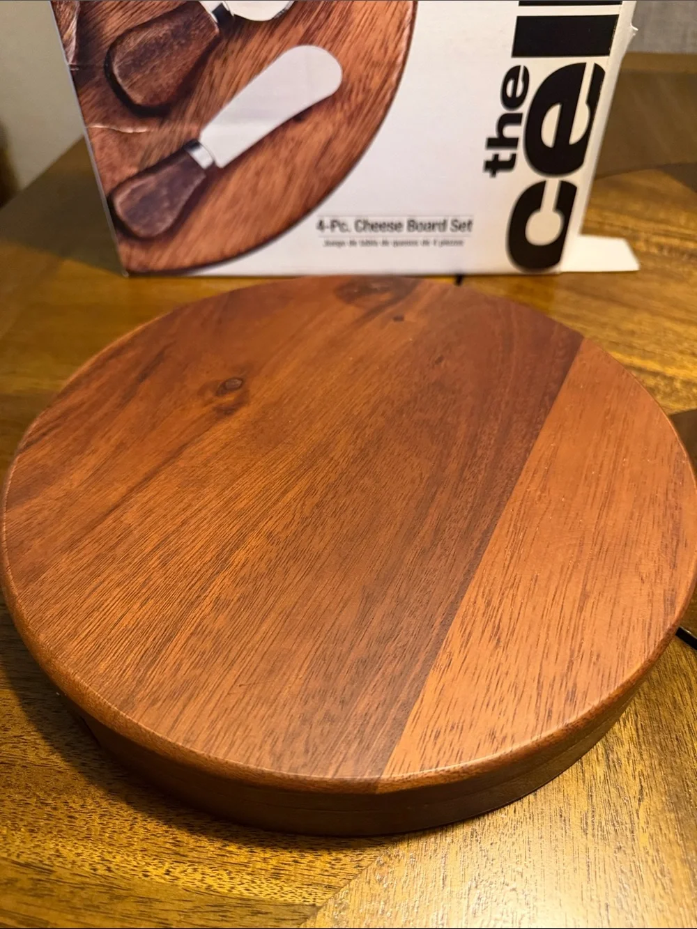 Acacia Wood 4-Piece Cheese Board Set - Brown